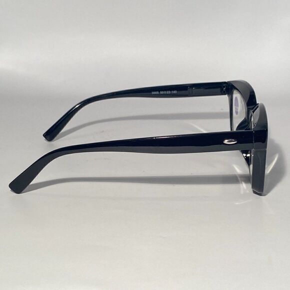 1092 Claudia 2.5 Black Oversize Reading Glasses Readers Square Concave Reader… main image 6